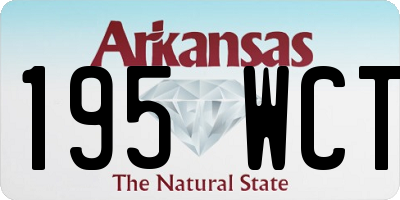 AR license plate 195WCT