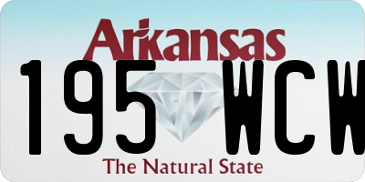 AR license plate 195WCW