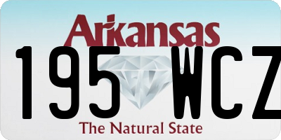 AR license plate 195WCZ