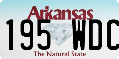 AR license plate 195WDC