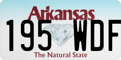AR license plate 195WDF