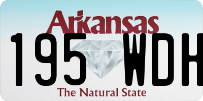 AR license plate 195WDH
