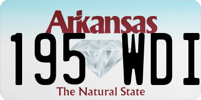 AR license plate 195WDI