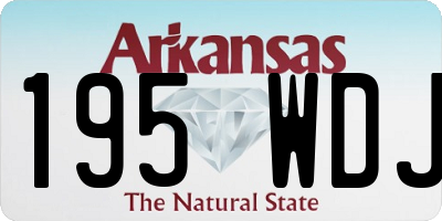 AR license plate 195WDJ