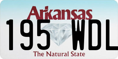 AR license plate 195WDL