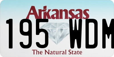 AR license plate 195WDM