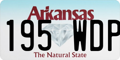 AR license plate 195WDP
