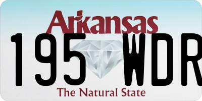 AR license plate 195WDR