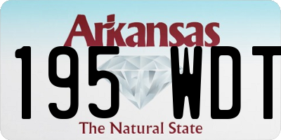 AR license plate 195WDT