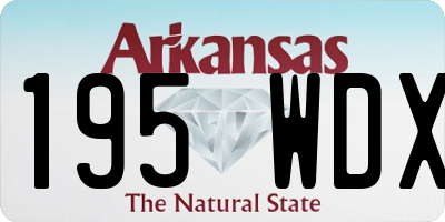 AR license plate 195WDX
