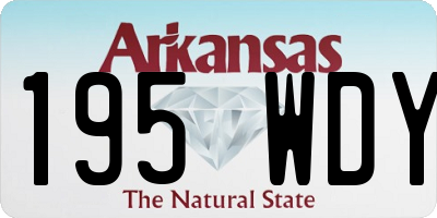 AR license plate 195WDY