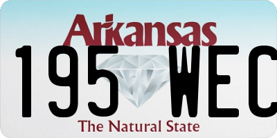 AR license plate 195WEC
