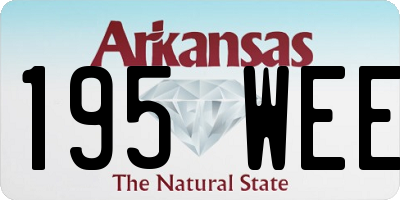AR license plate 195WEE