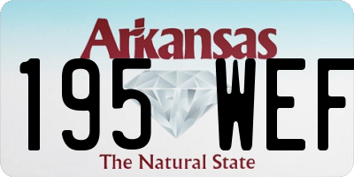 AR license plate 195WEF