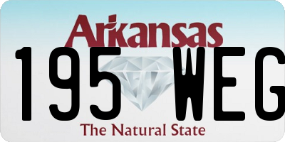 AR license plate 195WEG