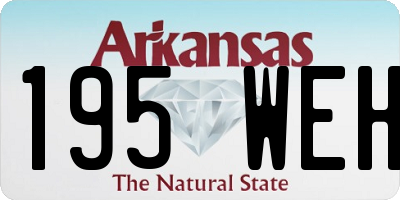 AR license plate 195WEH