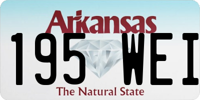 AR license plate 195WEI