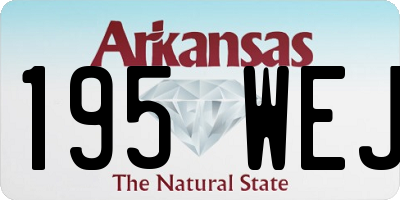 AR license plate 195WEJ