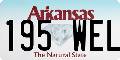 AR license plate 195WEL