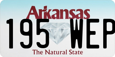 AR license plate 195WEP