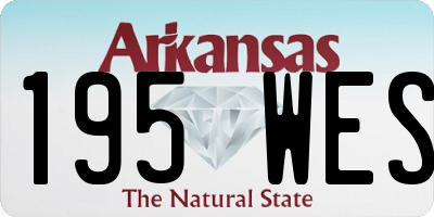 AR license plate 195WES