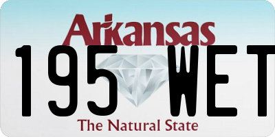 AR license plate 195WET