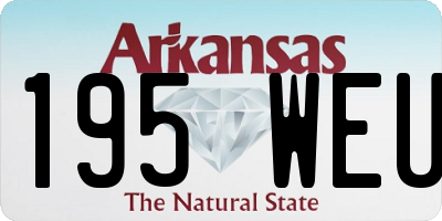 AR license plate 195WEU