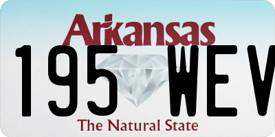 AR license plate 195WEV