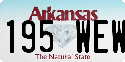 AR license plate 195WEW