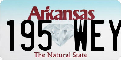 AR license plate 195WEY