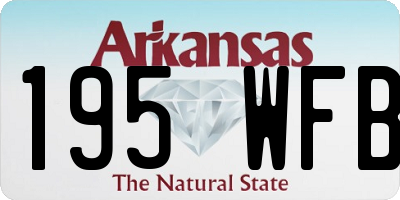 AR license plate 195WFB