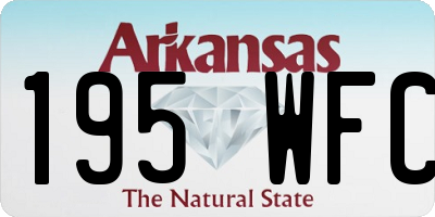 AR license plate 195WFC