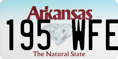 AR license plate 195WFE