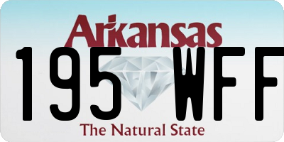 AR license plate 195WFF