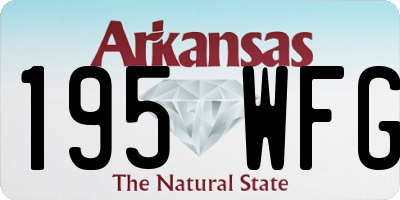 AR license plate 195WFG