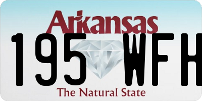 AR license plate 195WFH