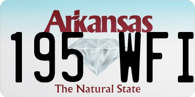 AR license plate 195WFI