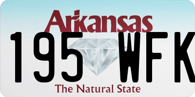 AR license plate 195WFK