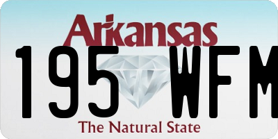 AR license plate 195WFM