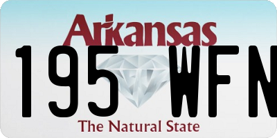 AR license plate 195WFN