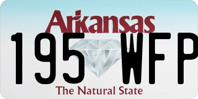 AR license plate 195WFP
