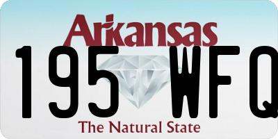 AR license plate 195WFQ
