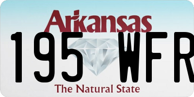 AR license plate 195WFR
