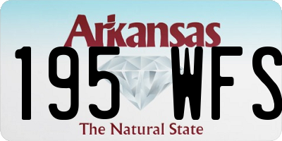 AR license plate 195WFS