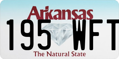 AR license plate 195WFT