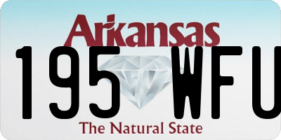 AR license plate 195WFU