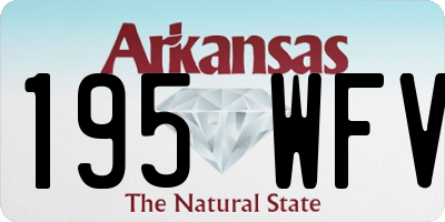 AR license plate 195WFV
