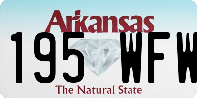 AR license plate 195WFW