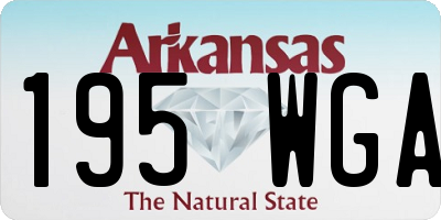 AR license plate 195WGA