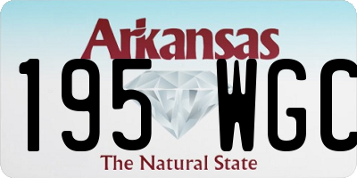AR license plate 195WGC
